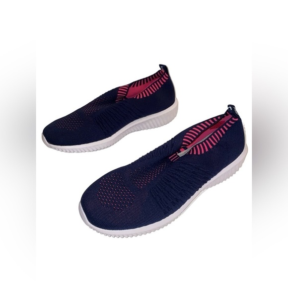 Women Size‎ 44 Knit Mesh Slip-On Sneaker Shoe Casual Walk Running Breathable - Picture 1 of 7